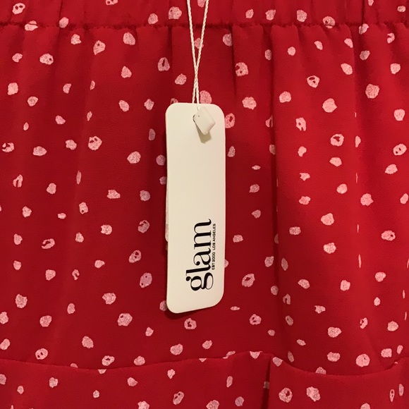 Glam Los Angeles Red Polka Dot Skort - Picture 3 of 3